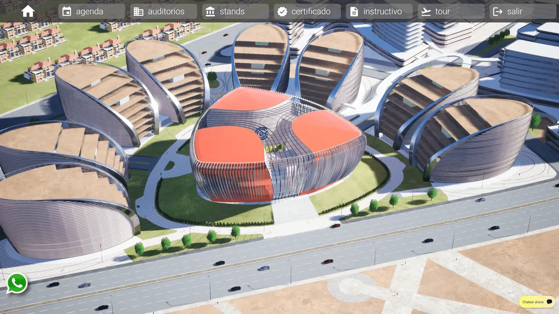 Imagen referente a plataforma de eventos virtuales 3D - 2D